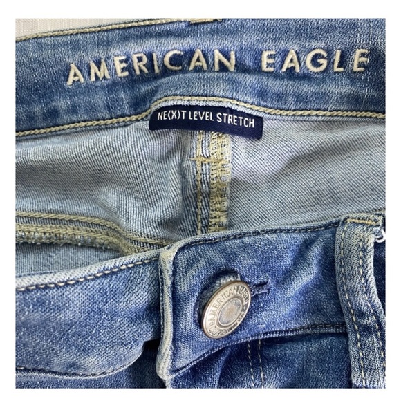 American Eagle Women’s Skinny Straight Jeans 10 R Next Level Stretch - Picture 9 of 16